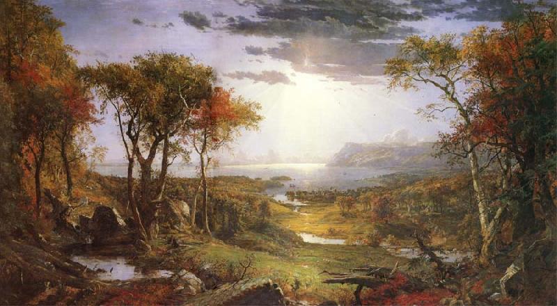 Jasper Cropsey Herbst am Hudson River Sweden oil painting art